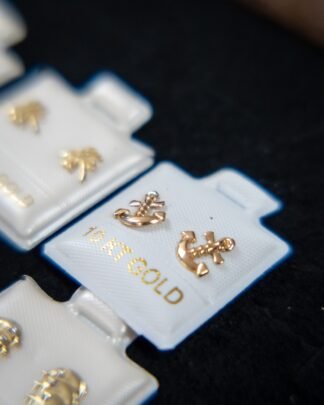 Anchor Stud Earrings | 10K Gold