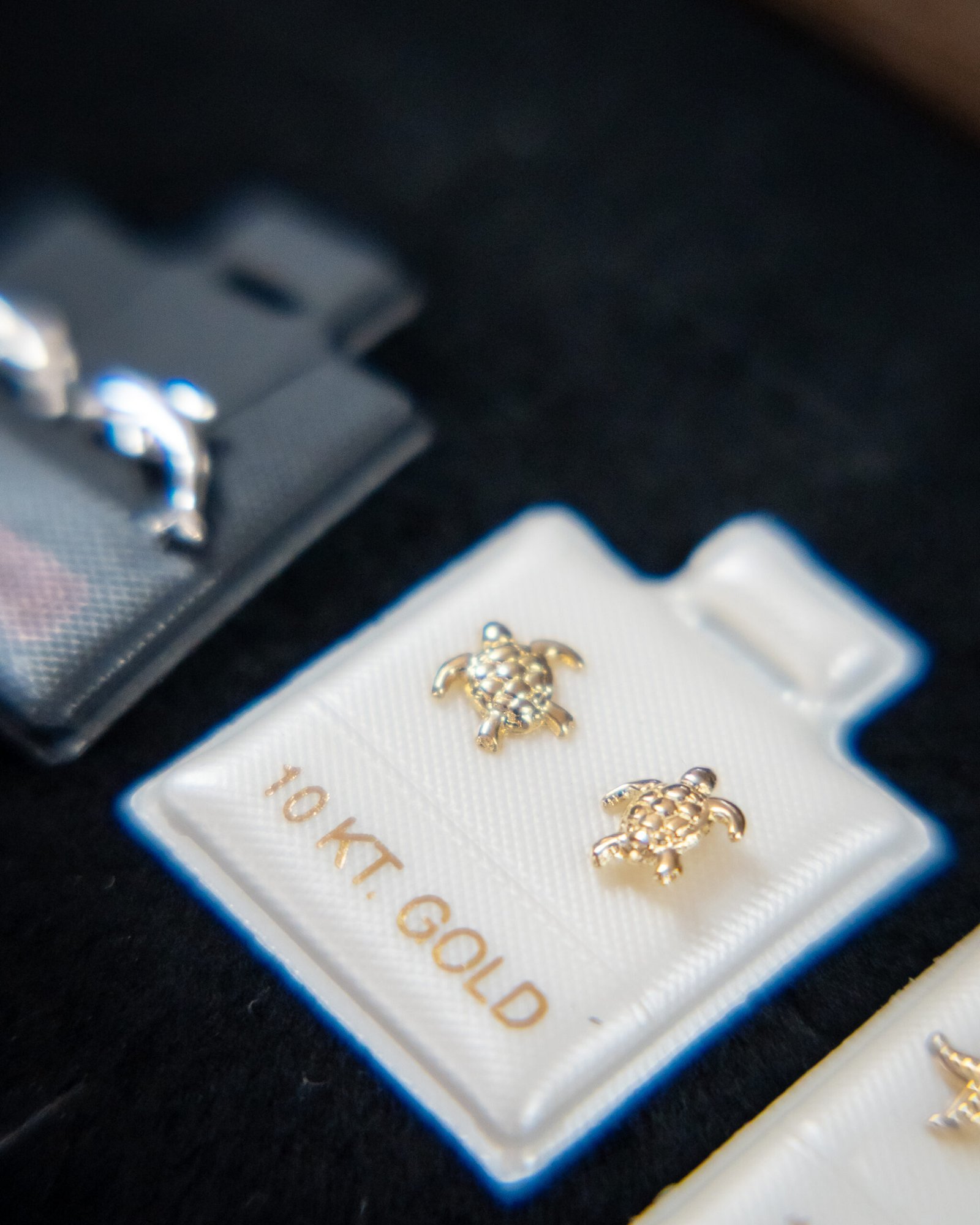 Turtle Stud Earrings ? 10K Gold