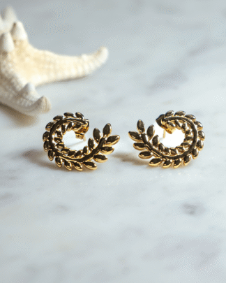 Circular Leaf Earrings