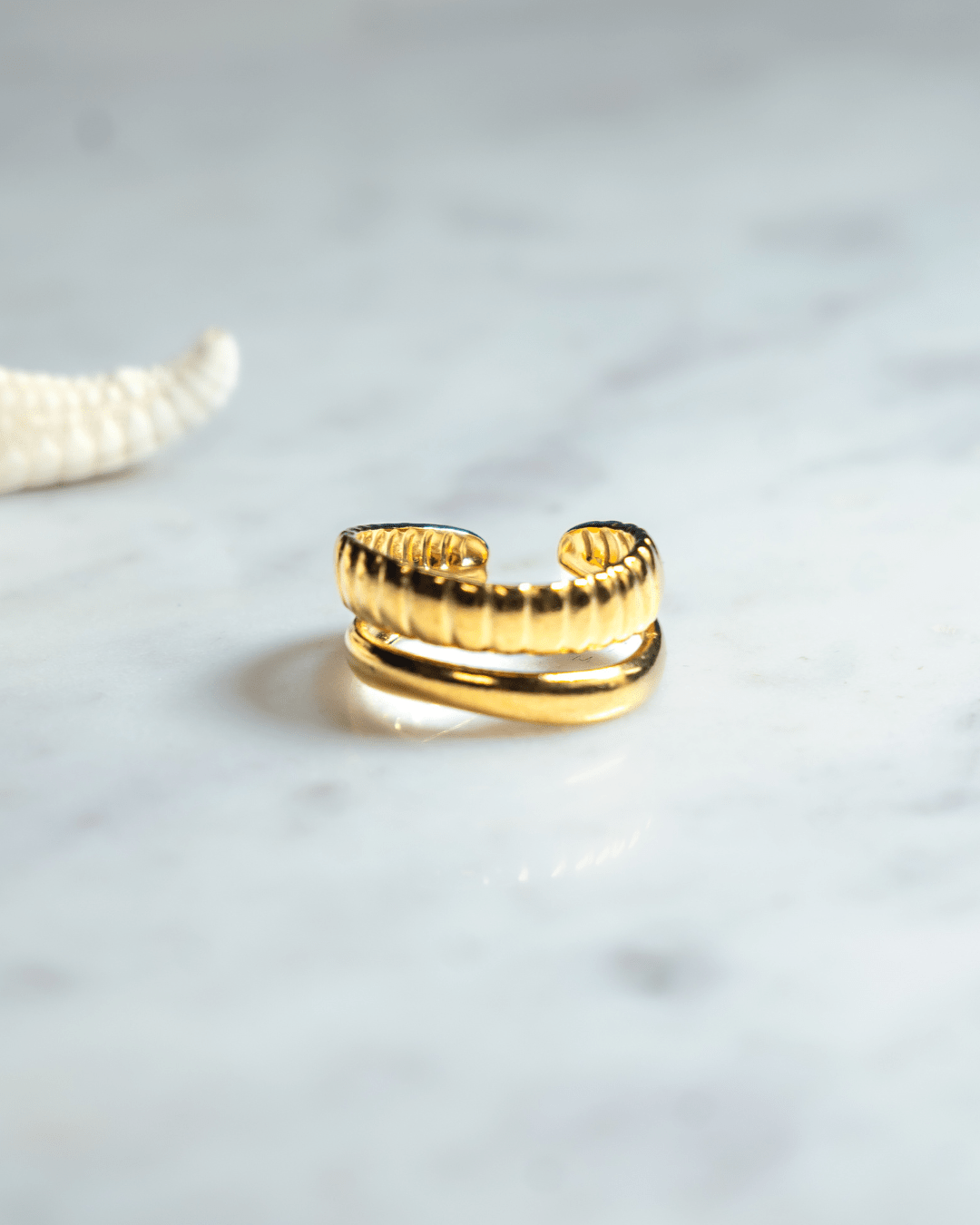 Anillo doble dorado