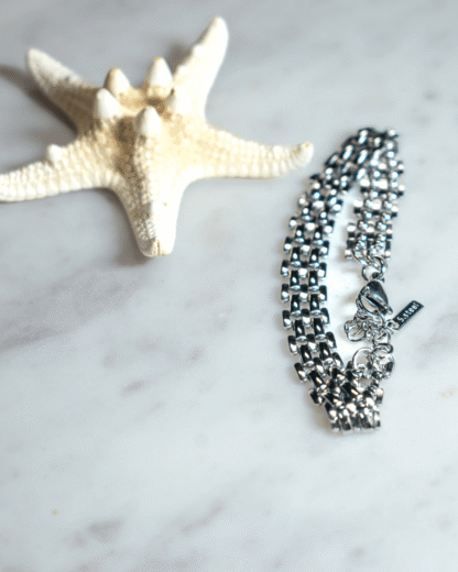 Silver Watch-Style Bracelet | Jewelry