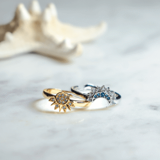 Anillo sol y luna set