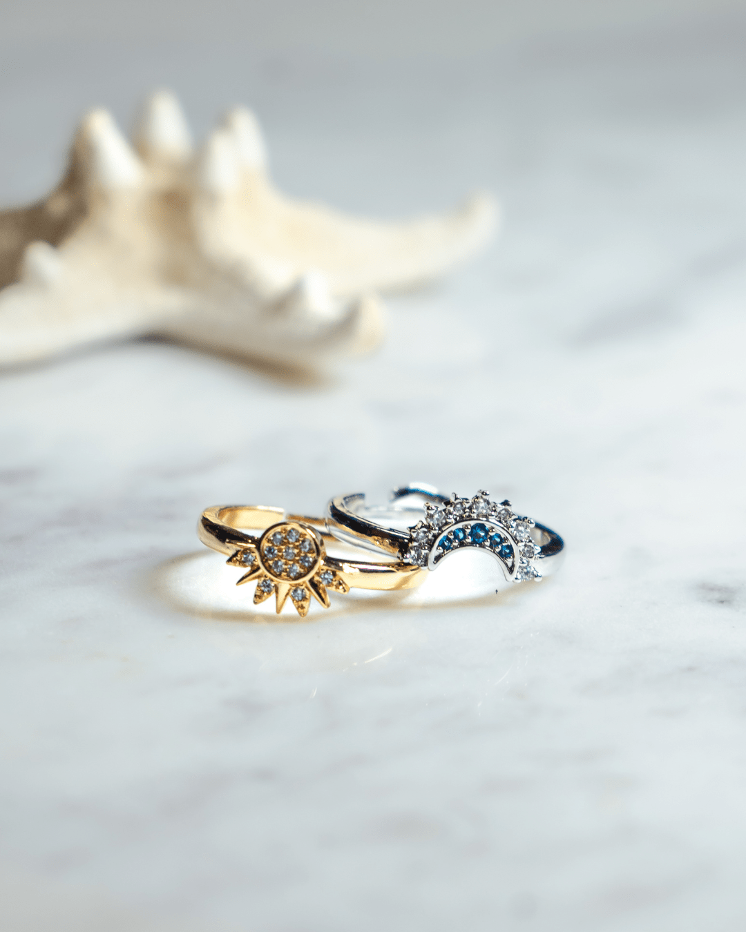 Anillo sol y luna set