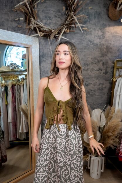 Palm Breeze Crop Top | Resort Wear