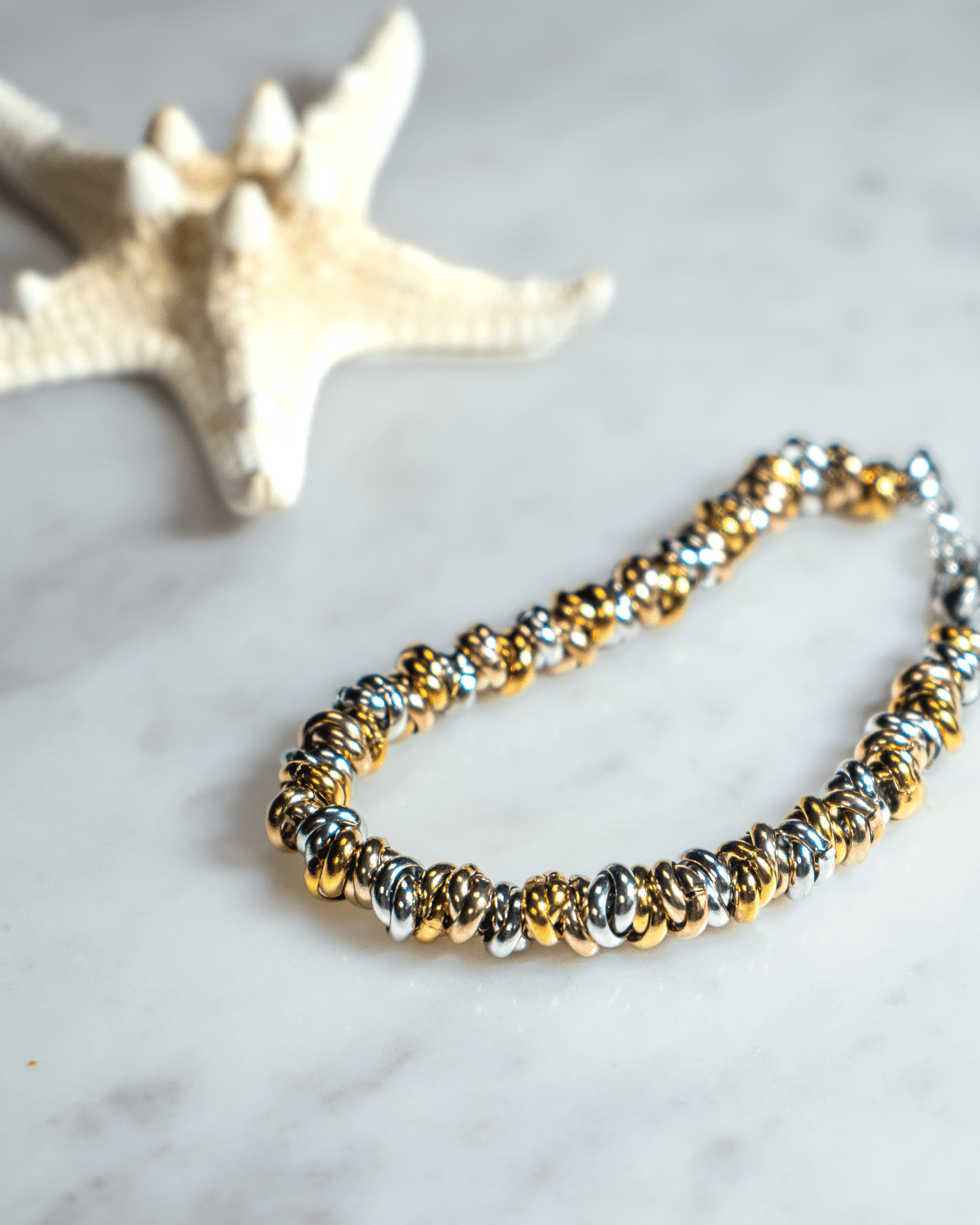 Two-Tone Gold and Silver Bracelet