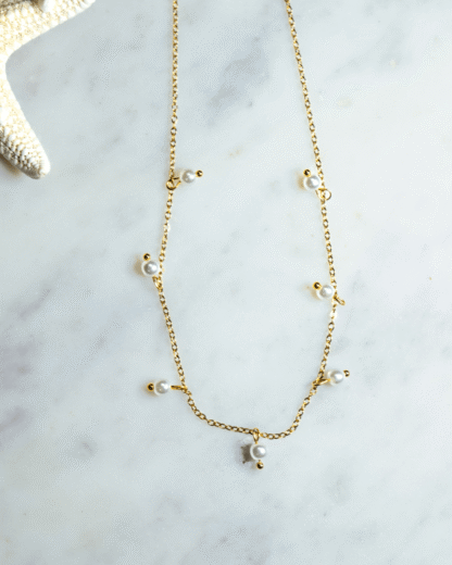 Gold-Tone Pearl Necklace