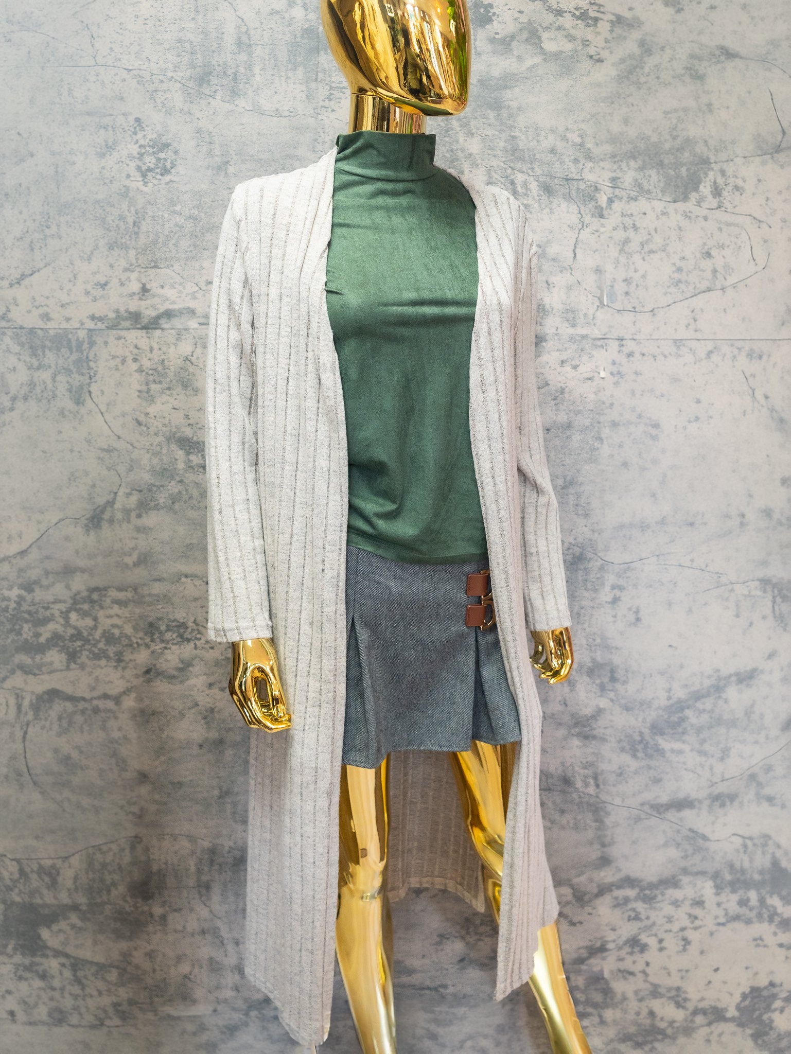 Gray Mini skirt pleated | RESORT WEAR - Image 3