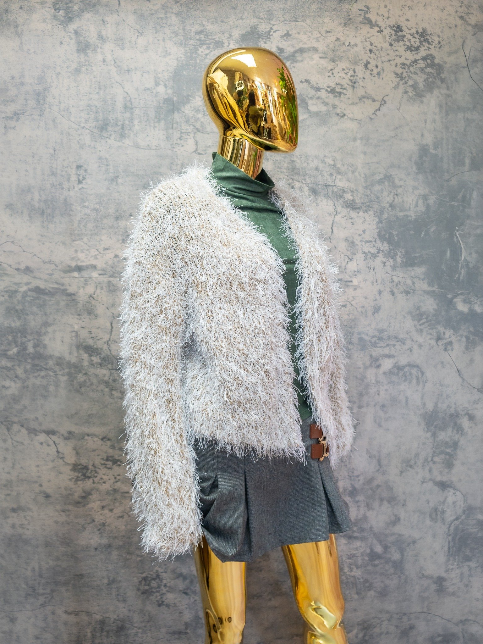 Gray Mini skirt pleated | RESORT WEAR - Image 2