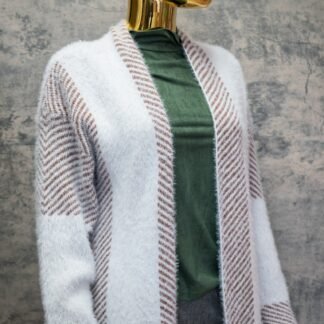 White cardigan Faux fur | RESORT WEAR