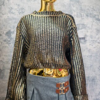 Goldish knit Sweater | RESORT WEAR