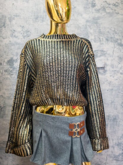Golden Knit Sweater | Resort Wear