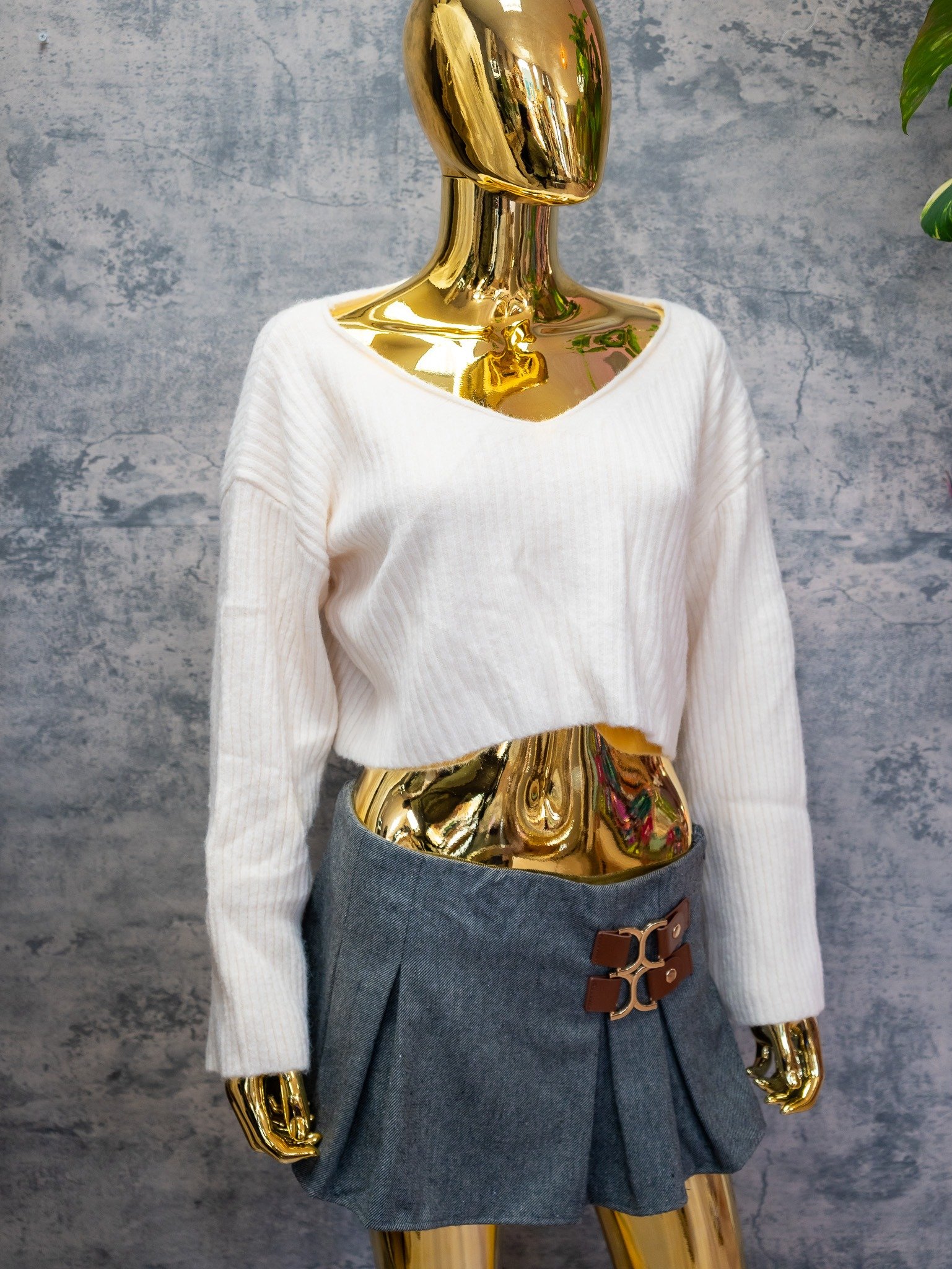 Apricot knit top | RESORT WEAR