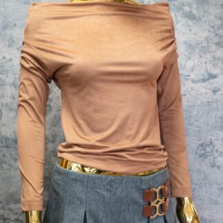 Camel Long-Sleeve Top | Resort Wear