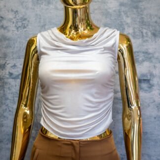 White brilliant new year top