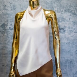 Cream Halter Top | Resort Wear