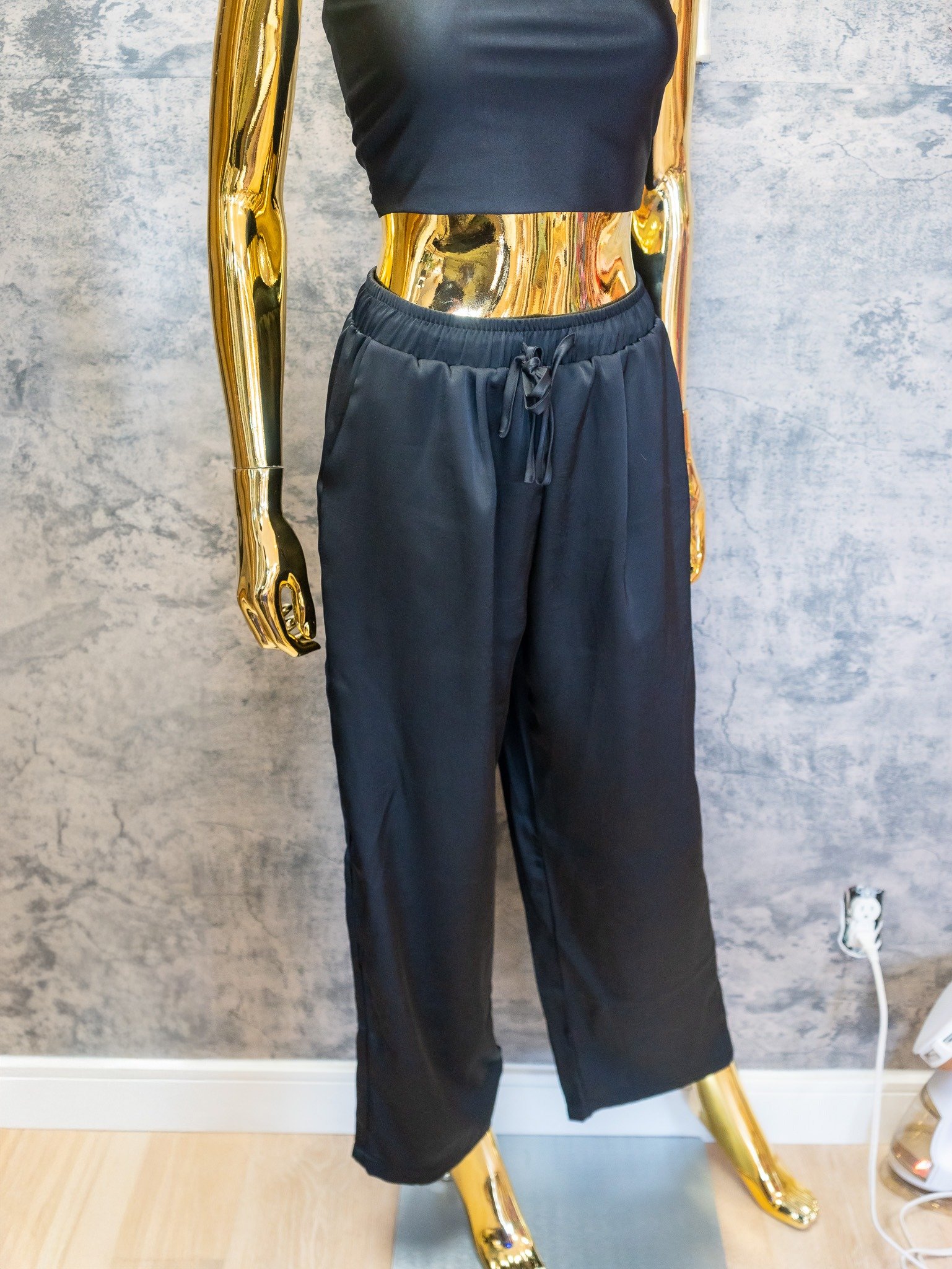 Black dune trousers/bottom | RESORT WEAR
