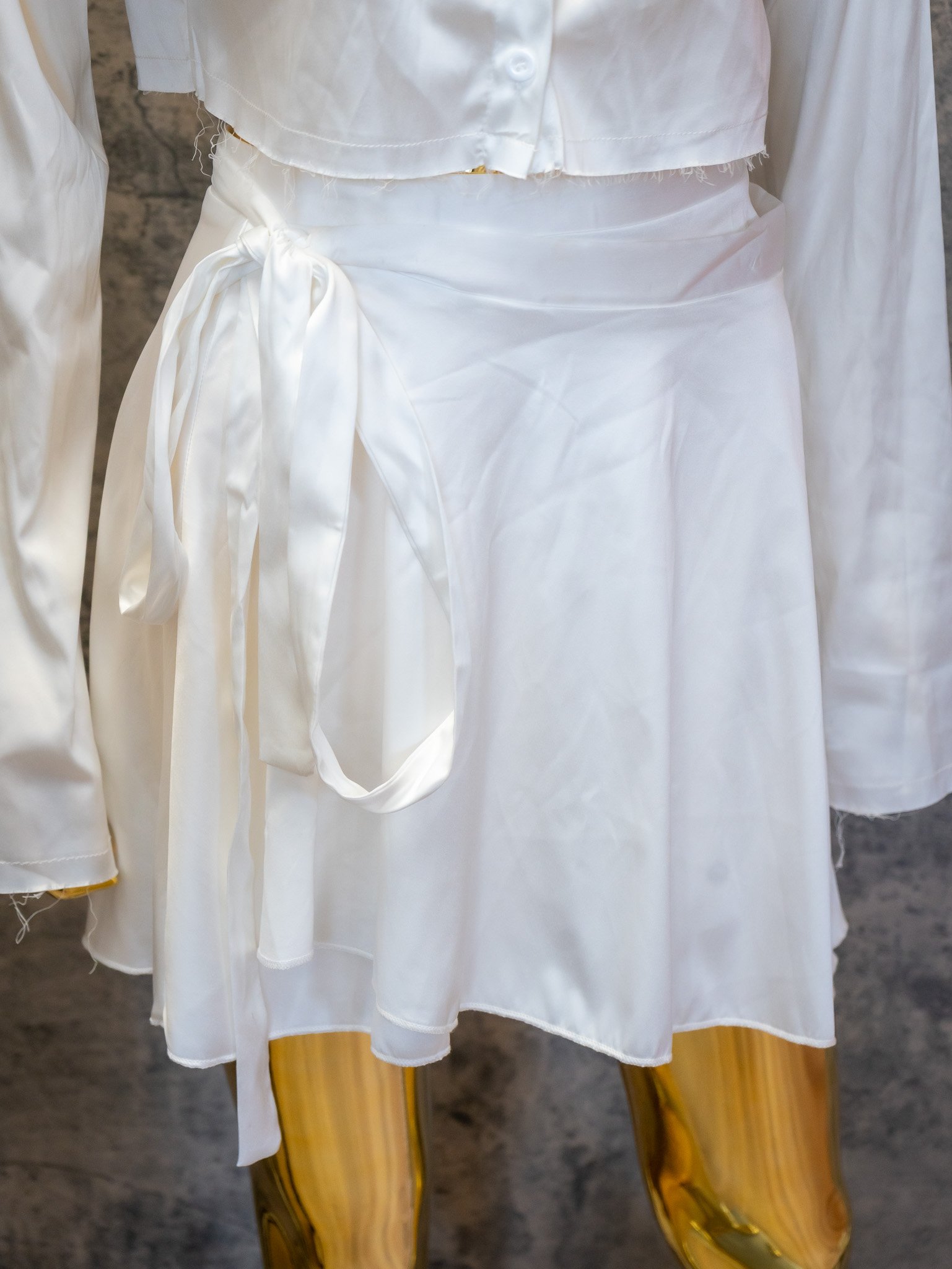 Pearl Whisper Silk skirt