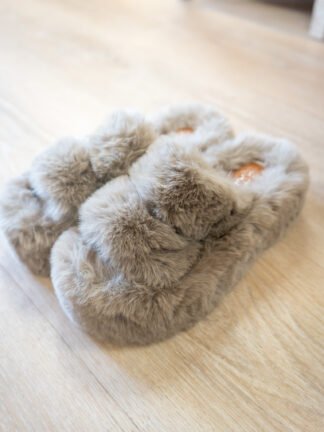 Beige Double-Band Slippers | Shoes