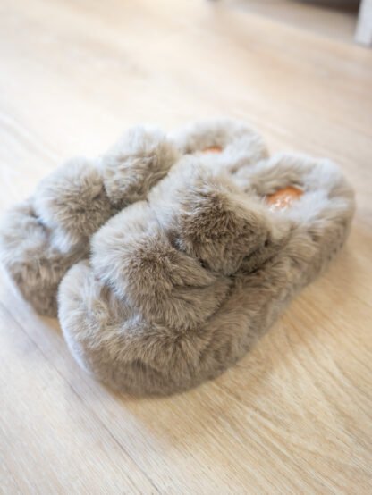 Beige Double-Band Slippers | Shoes