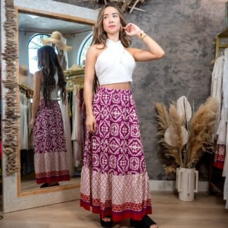 Lavender Mirage Boho Skirt | RESORT WEAR
