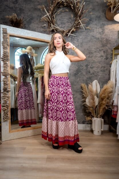 Lavender Mirage Boho Skirt | Resort Wear