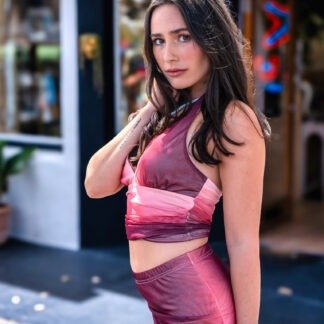 Crimson Mirage Skirt & Top Set | Resort Wear