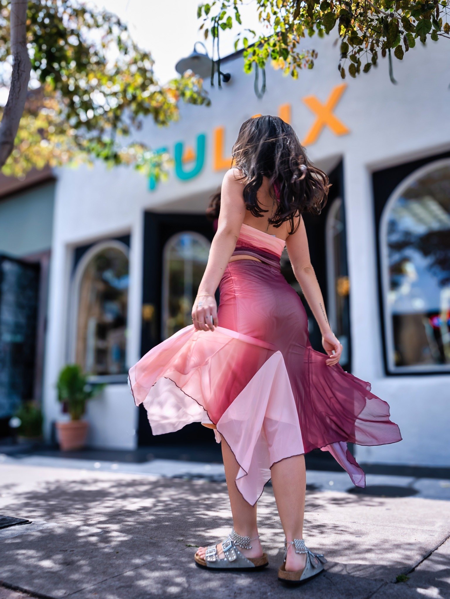 Crimson Mirage Skirt & Top Set | Resort Wear - Image 3