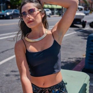 Black Basic Crop Top | Resort Wear