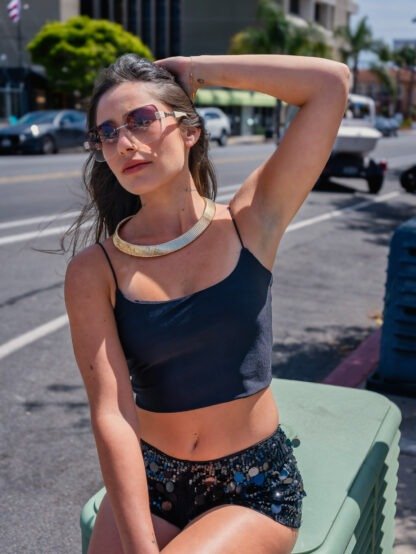Black Basic Crop Top | Resort Wear