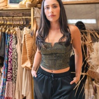 Black Night Crop Top | Resort Wear