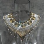 Adjustable back closure of Sol Dorado hand-beaded choker
